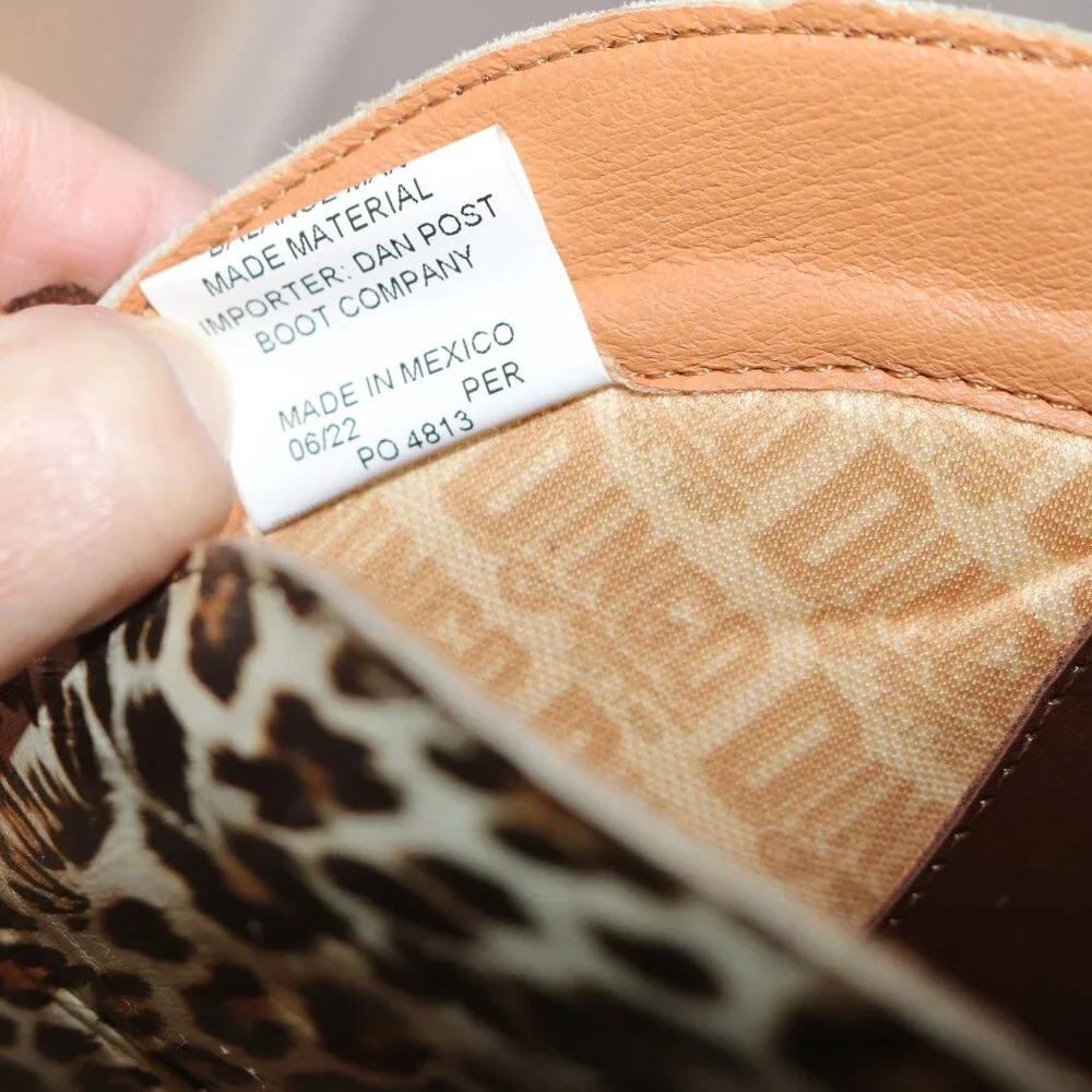 Dingo Women's 8.5M Cheetah Cowgirl fringe boots w/box MSRP $319 - Picture 12 of 16